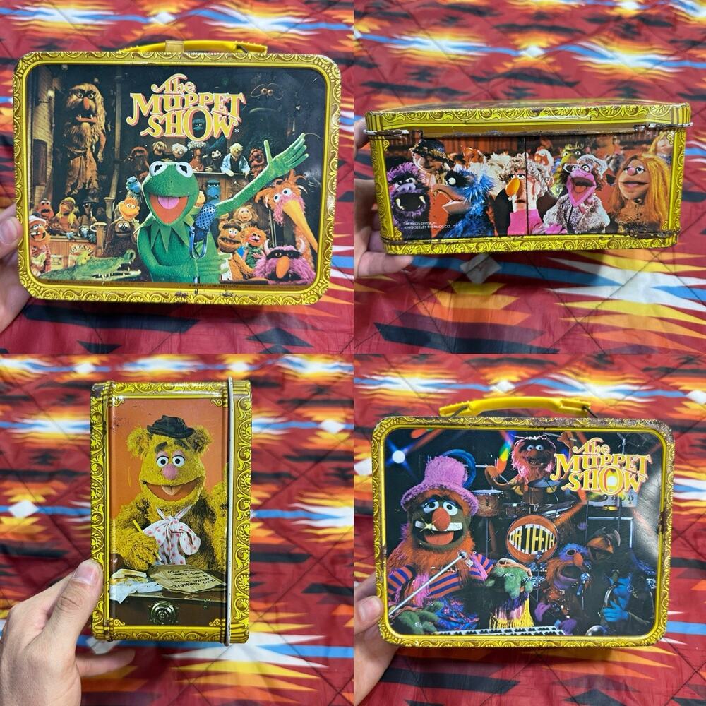 Vintage 1978 The Muppets Show Metal Lunch Box Kermit The Frog No Thermos